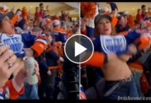 Oilers fan flashes crowd video: Viral Video Sparks Controversy