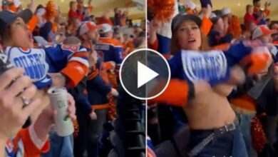 Oilers fan flashes crowd video: Viral Video Sparks Controversy